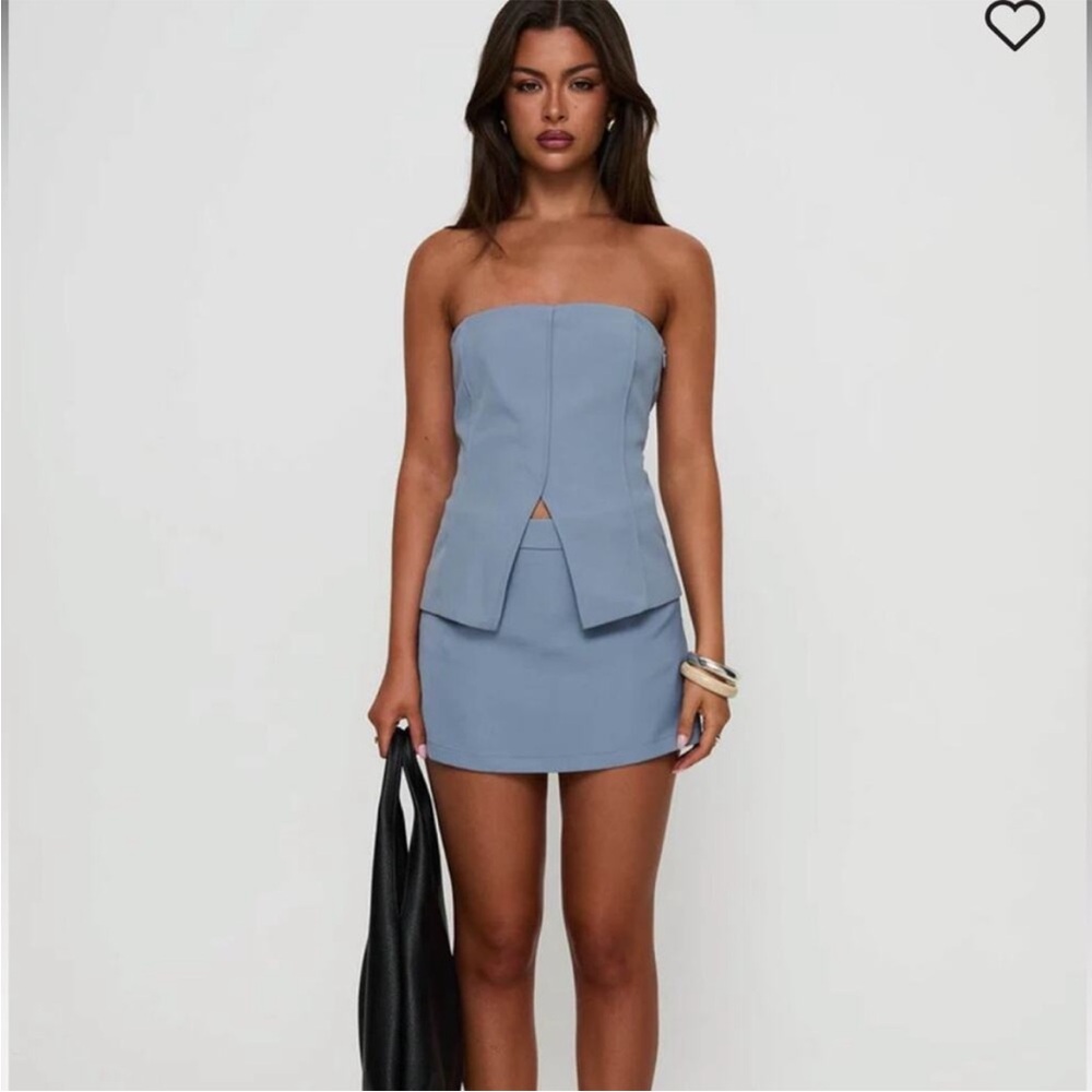 Princess Polly Blue Lavish Living Strapless Top